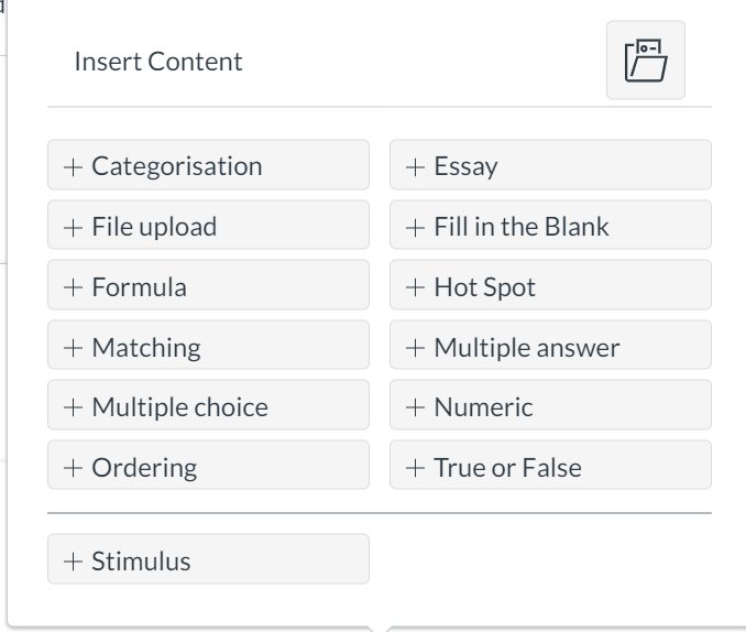 Canvas question types