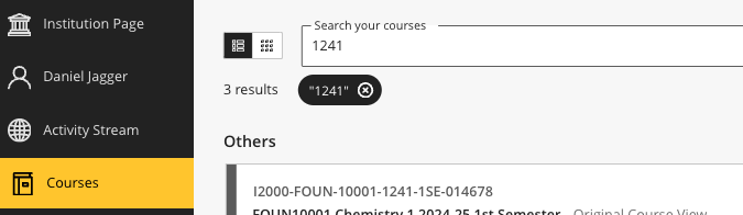 Search for 1241 to identify next years cours eunits